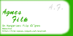 agnes filp business card